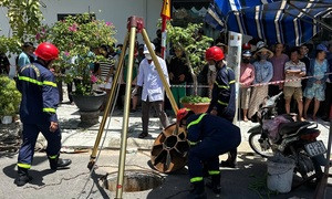 2 công nhân mắc kẹt, tử vong dưới cống ở Đà Nẵng