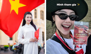 Nữ doanh nhân gen Z gây sốt mạng khi xuất hiện trong đoàn diễu hành A80
