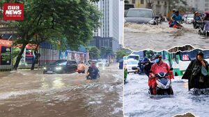 Hà Nội mưa kéo dài xuyên đêm, giao thông tê liệt