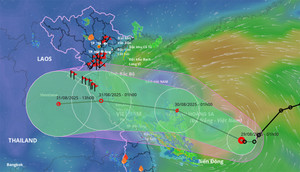 Áp thấp nhiệt đới sắp đổ bộ miền Trung, trọng tâm mưa dồn dập ở Thanh Hóa - Huế