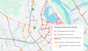 Lịch cấm đường ngày 1/9 phục vụ Lễ diễu binh, diễu hành A80