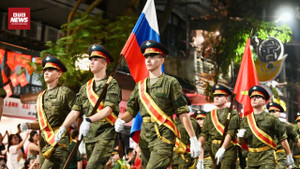 Chiến sĩ Trung Quốc, Nga, Lào, Campuchia tập hợp tại lễ tổng duyệt diễu binh 2/9