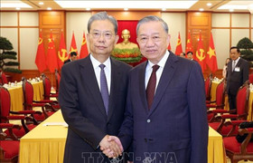 Tổng Bí thư Tô Lâm tiếp Ủy viên trưởng Nhân đại toàn quốc Trung Quốc