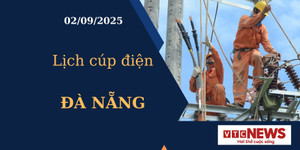 Lịch cúp điện hôm nay ngày 02/09/2025 tại Đà Nẵng