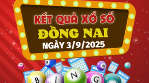 Kết quả xổ số Đồng Nai hôm nay 3/9/2025 - XSDN 3/9