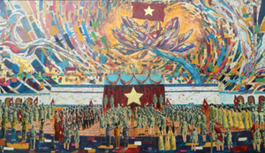 Tranh sơn mài 'Bác Hồ đọc Tuyên ngôn Độc lập' lập kỷ lục Guinness thế giới