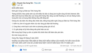 Cảnh báo lan truyền thông tin 'copy' kiến nghị liên quan đến tiền điện tháng 8