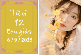 Tử vi 12 con giáp hôm nay ngày 6/9/2025: Tý may mắn, Sửu cẩn thận