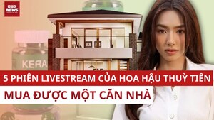 Phiên livestream hoa hậu Thuỳ Tiên thu về 400 triệu đồng