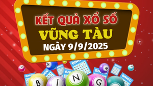 Kết quả xổ số Vũng Tàu hôm nay 9/9/2025 - XSVT 9/9