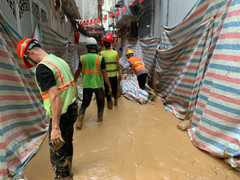 Hiện tượng bùn trào tái diễn tại vị trí thi công metro Nhổn – Ga Hà Nội