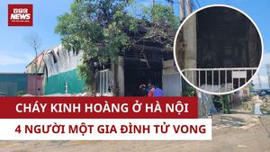 Hiện trường vụ cháy 4 người trong gia đình tử vong ở Hà Nội