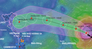 Tin mới nhất bão Ragasa: Sắp mạnh lên cấp siêu bão, ngày 23/9 vào Biển Đông
