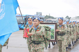 Gần 250 cán bộ, chiến sĩ lên đường tham gia gìn giữ hòa bình Liên hợp quốc