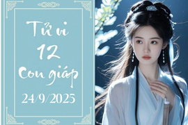 Tử vi 12 con giáp hôm nay ngày 24/9/2025: Tuất tài lộc, Hợi cần kiên nhẫn