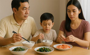 Con tôi 5 tuổi tự ăn, chồng 42 tuổi vẫn chờ vợ bóc tôm, gỡ xương cá