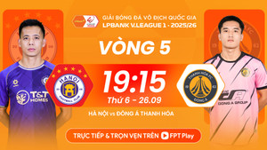 Xem trực tiếp Hà Nội đấu với Thanh Hóa, vòng 5 V.League 2025-2026 trên kênh nào?