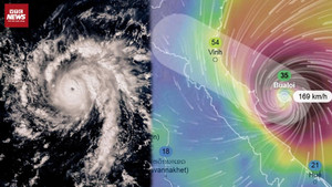 Bão Bualoi càng vào gần bờ càng mạnh, tác động diện rộng 