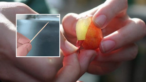 Mẹo bóc vỏ nho đơn giản bằng chiếc tăm