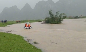 Cùng mẹ đưa trâu đi tránh lũ, nam sinh 16 tuổi bị lũ cuốn mất tích