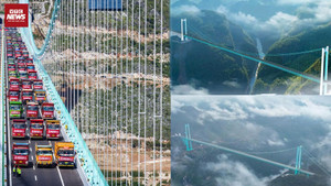 Trung Quốc thông xe cầu cao nhất thế giới, gấp 9 lần cầu Cổng Vàng ở Mỹ