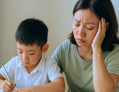 Dạy con lớp 1 tập viết, tôi suýt xuất huyết não