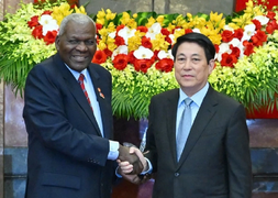 Chủ tịch Quốc hội Cuba Esteban Lazo Hernandez hội kiến Chủ tịch nước Lương Cường