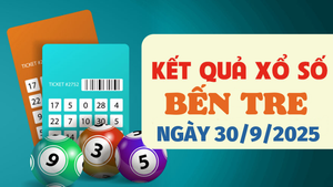 Trực tiếp kết quả xổ số Bến Tre hôm nay 30/9/2025 - XSBTR 30/9