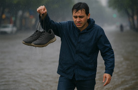 Giày ướt do lội nước, làm sao để nhanh khô và không bị hôi?