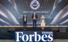 Vinamilk đứng đầu Top 25 Thương hiệu dẫn đầu 2025 của Forbes Việt Nam