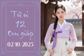 Tử vi 12 con giáp hôm nay ngày 2/10/2025: Hợi an nhàn, Dậu gặp rắc rối
