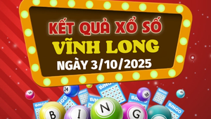 Trực tiếp kết quả xổ số Vĩnh Long hôm nay 3/10/2025 - XSVL 3/10