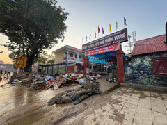 Xót xa hình ảnh trường học ở Thái Nguyên tan hoang sau bão lũ