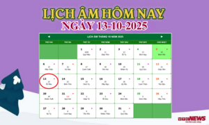 Lịch âm 13/10 - Âm lịch hôm nay 13/10 chính xác nhất - lịch vạn niên 13/10/2025