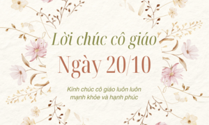 Lời chúc cô giáo ngày Phụ nữ Việt Nam 20/10 hay và ý nghĩa