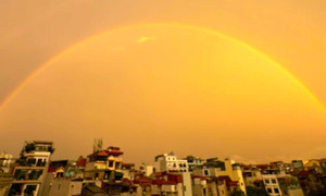 Giải mã hiện tượng 2 cầu vồng rực rỡ trên bầu trời Hà Nội sáng nay