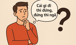 Cái gì đi thì đứng, đứng thì ngã?