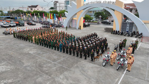An Giang ra quân đảm bảo an ninh trật tự phục vụ Đại hội Đảng bộ tỉnh lần thứ I