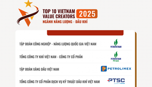 Petrovietnam lọt Top 10 Doanh nghiệp tạo giá trị hàng đầu Việt Nam 2025