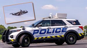 Mỹ: Lần đầu tiên thử nghiệm mẫu xe tuần tra tự lái tích hợp drone