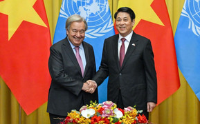 Chủ tịch nước Lương Cường hội đàm với Tổng Thư ký Liên hợp quốc