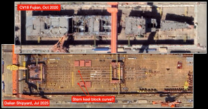 Trung Quốc âm thầm dựng 'siêu tàu sân bay hạt nhân' lớn nhất thế giới