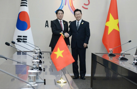 Chủ tịch nước Lương Cường hội đàm với Tổng thống Hàn Quốc Lee Jae-myung
