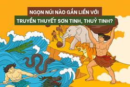 Ngọn núi nào gắn liền với truyền thuyết Sơn Tinh, Thuỷ Tinh?