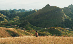Mùa cỏ cháy phủ vàng đồi Ba Quáng giữa núi rừng Cao Bằng
