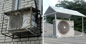 Lắp mái che cho cục nóng điều hòa, nên hay không?