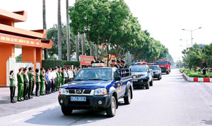 Công an Ninh Bình ra quân bảo đảm an ninh, trật tự Đại hội đại biểu Đảng bộ tỉnh