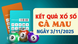 Trực tiếp kết quả xổ số Cà Mau hôm nay 3/11/2025 - XSCM 3/11
