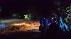 Hiện trường vỡ hồ nước trên núi ở Lâm Đồng