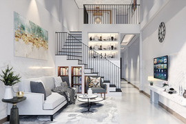 Những mẫu phòng khách gác lửng đẹp, tiện nghi